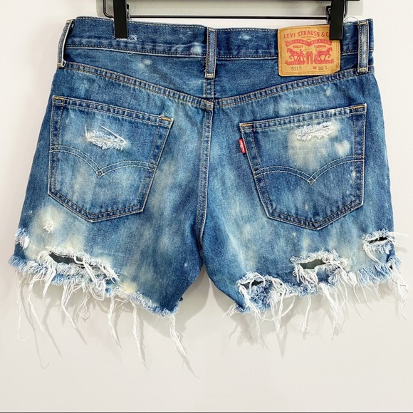 Levi's Pants - LEVI’S 511 Bleached Distressed Shorts